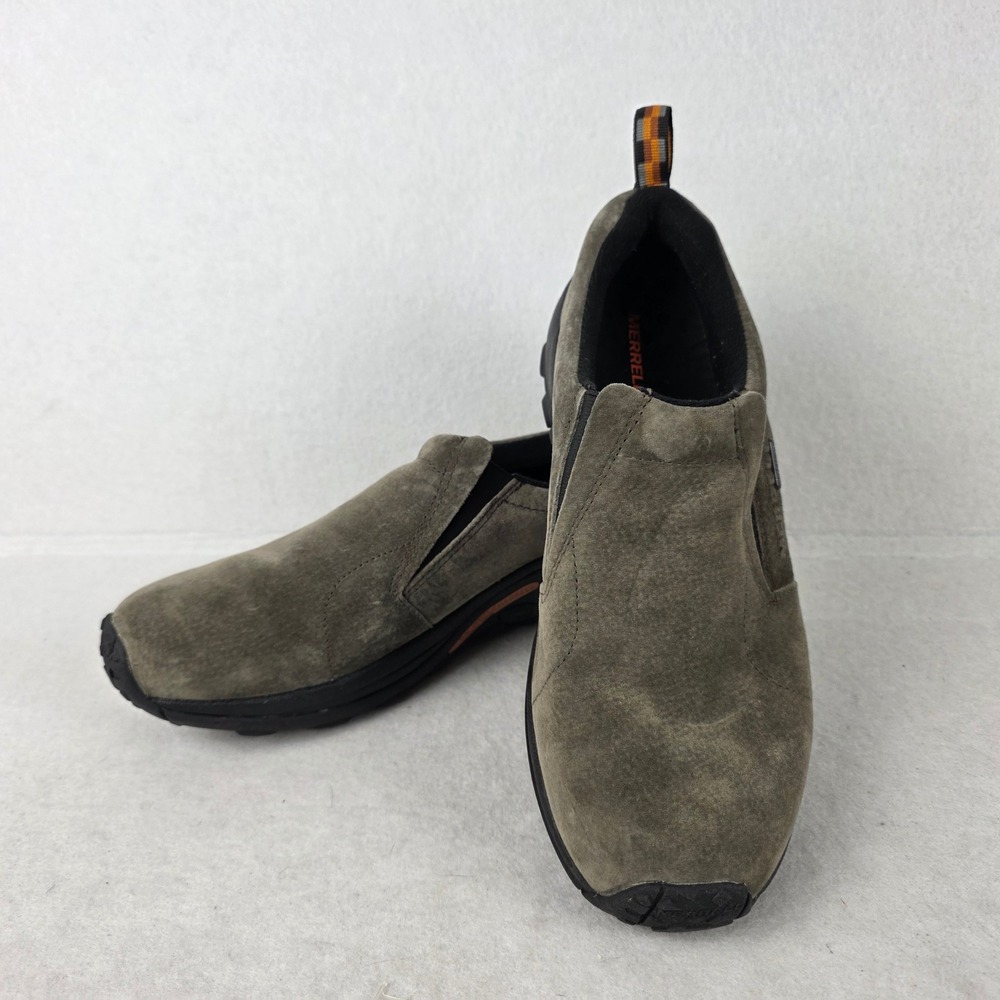 Merrell Jungle Moc Waterproof Mens 12 Gunsmoke Suede Slip On Shoes J52931